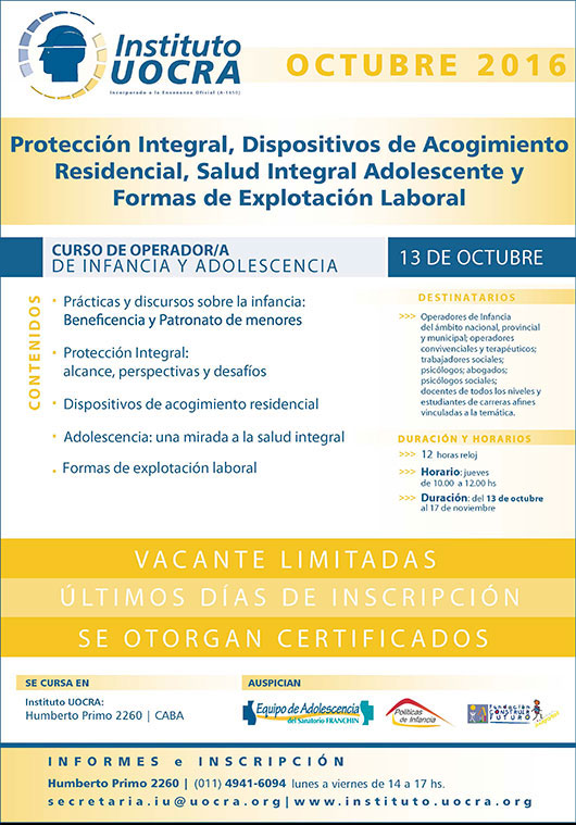 Curso de Operadores de Infancia y Adolescencia 